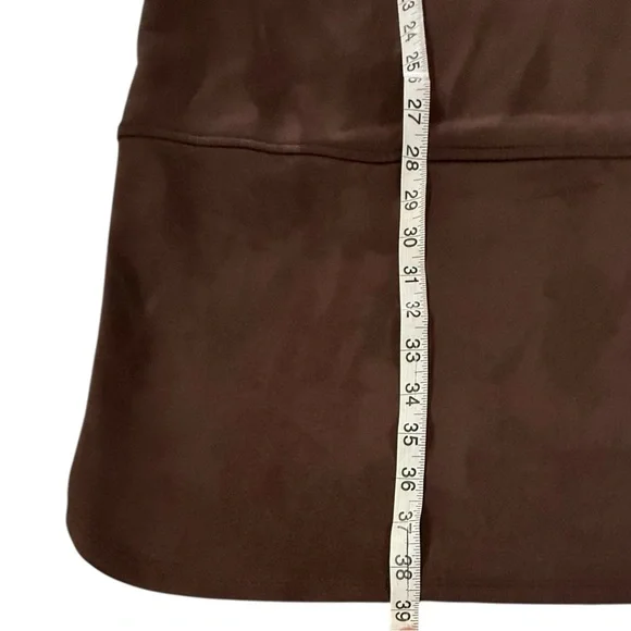 NWT Andrew Marc Chocolate Brown Suede Half Zip Dress w/Pockets - Women’s XL - Picture 11 of 13